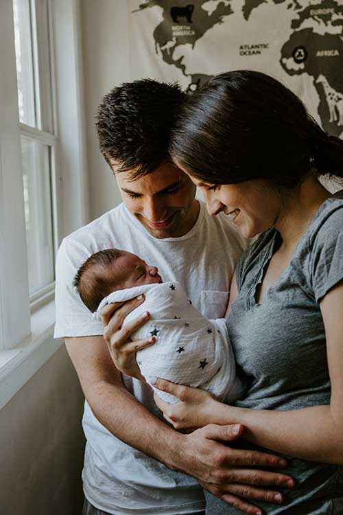 Young couple with baby